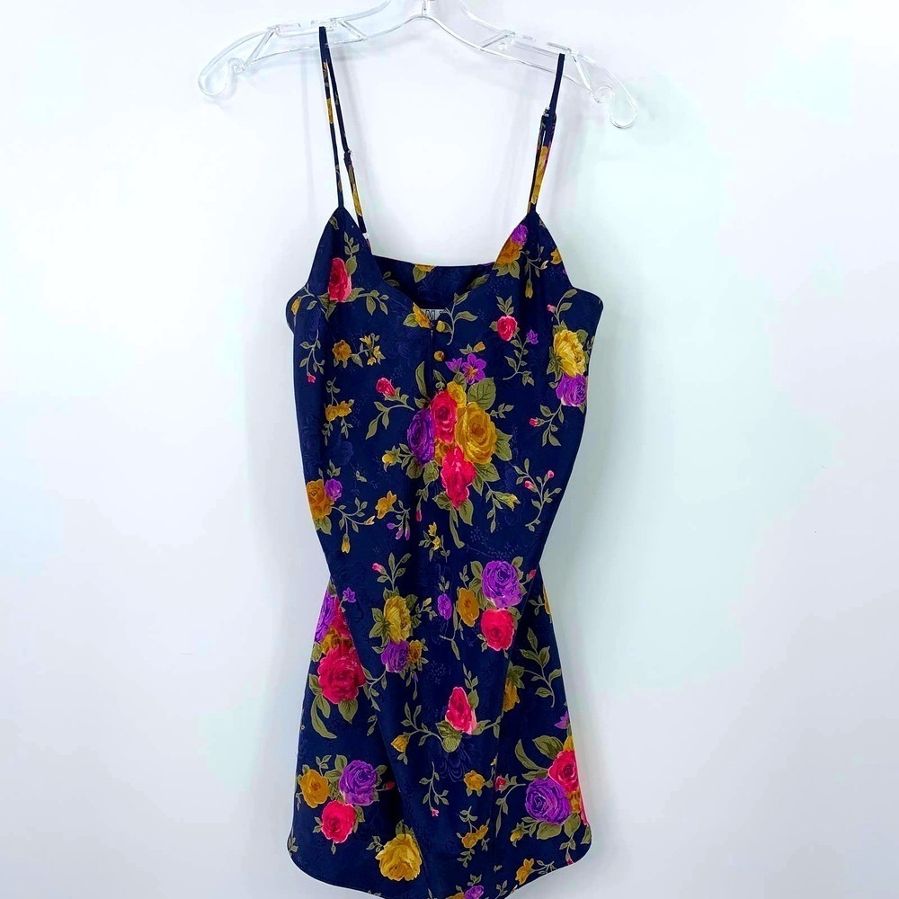Vintage Y2K floral damask slip dress